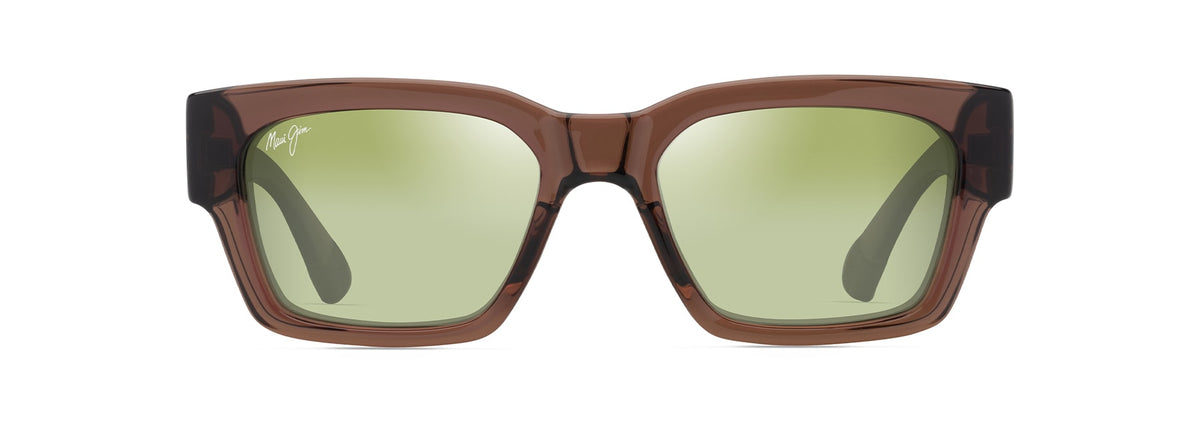 Maui Jim Kenui sunglasses in Shiny Trans Light Brown, front view