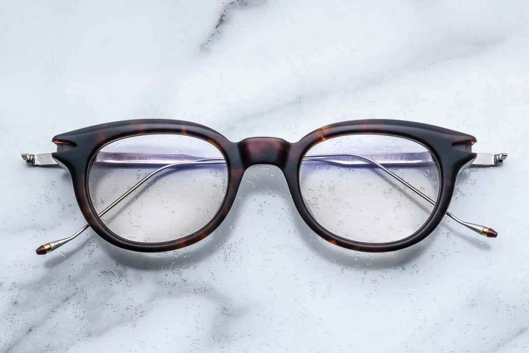 Hisao Jacques Marie Mage Round Eyeglasses Havana Tortoise