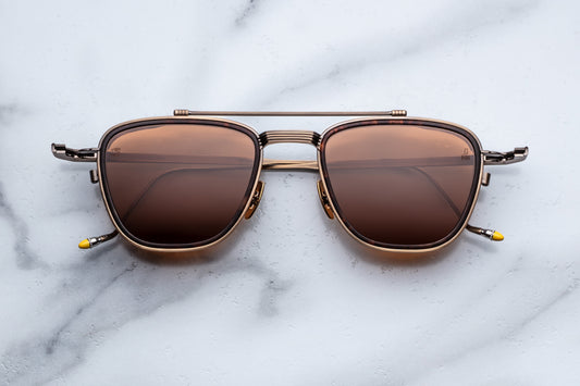 Jacques Marie Mage 1992 Ayrton Senna Sunglasses Antique Gold JMMAZ-3U Front