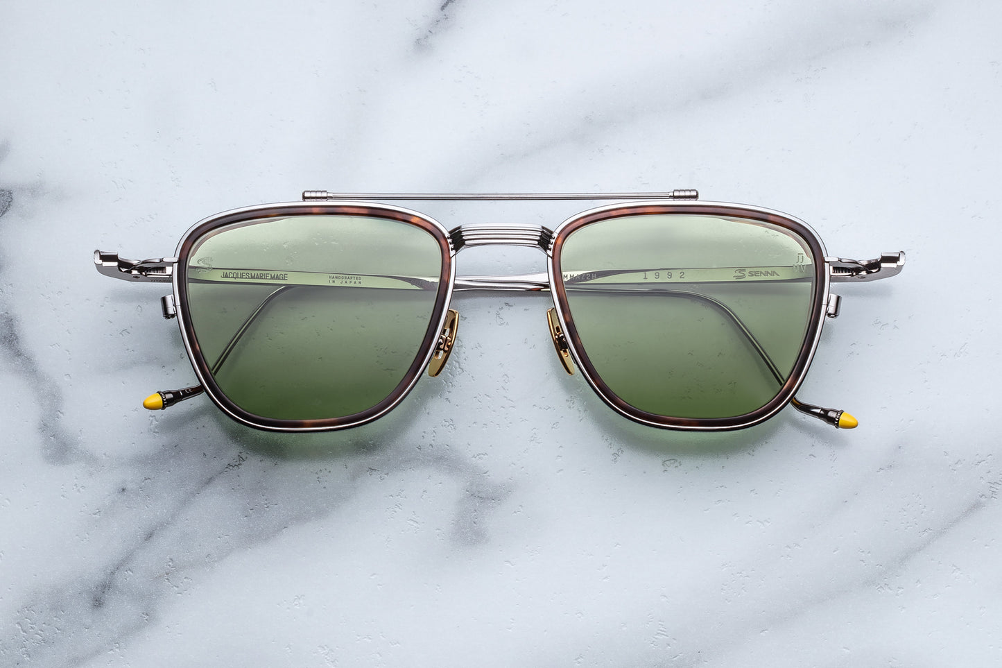 Jacques Marie Mage 1992 Ayrton Senna Sunglasses Antique Silver JMMAZ-2H Front