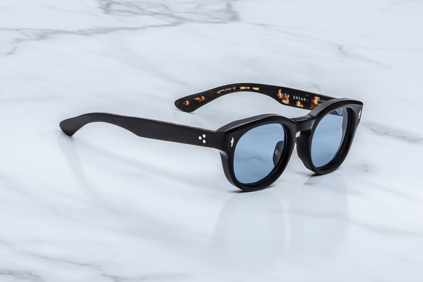 Jacques Marie Mage Dr Dream John and Yoko Sunglasses Noir JMMJH-01 Profile