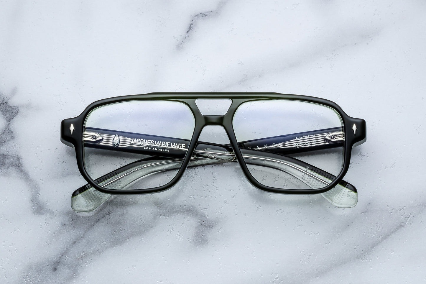 Jacques Marie Mage Evans Eyeglasses Borneo JMMEVRX-18L Front at Gazal Eyecare Roswell Atlanta