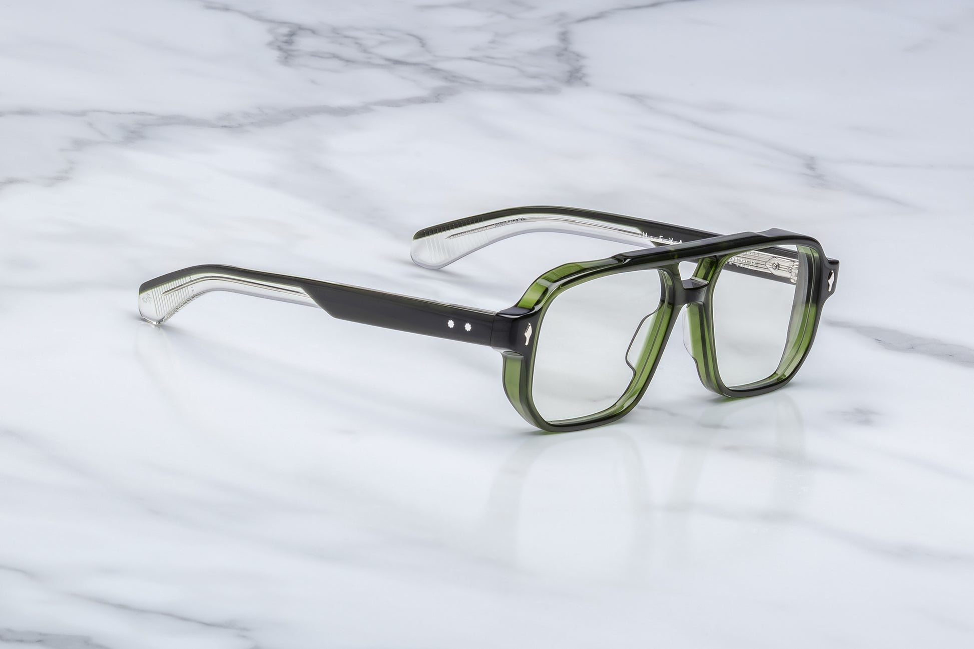 Jacques Marie Mage Evans Eyeglasses Borneo JMMEVRX-18L Profile at Gazal Eyecare Roswell Atlanta