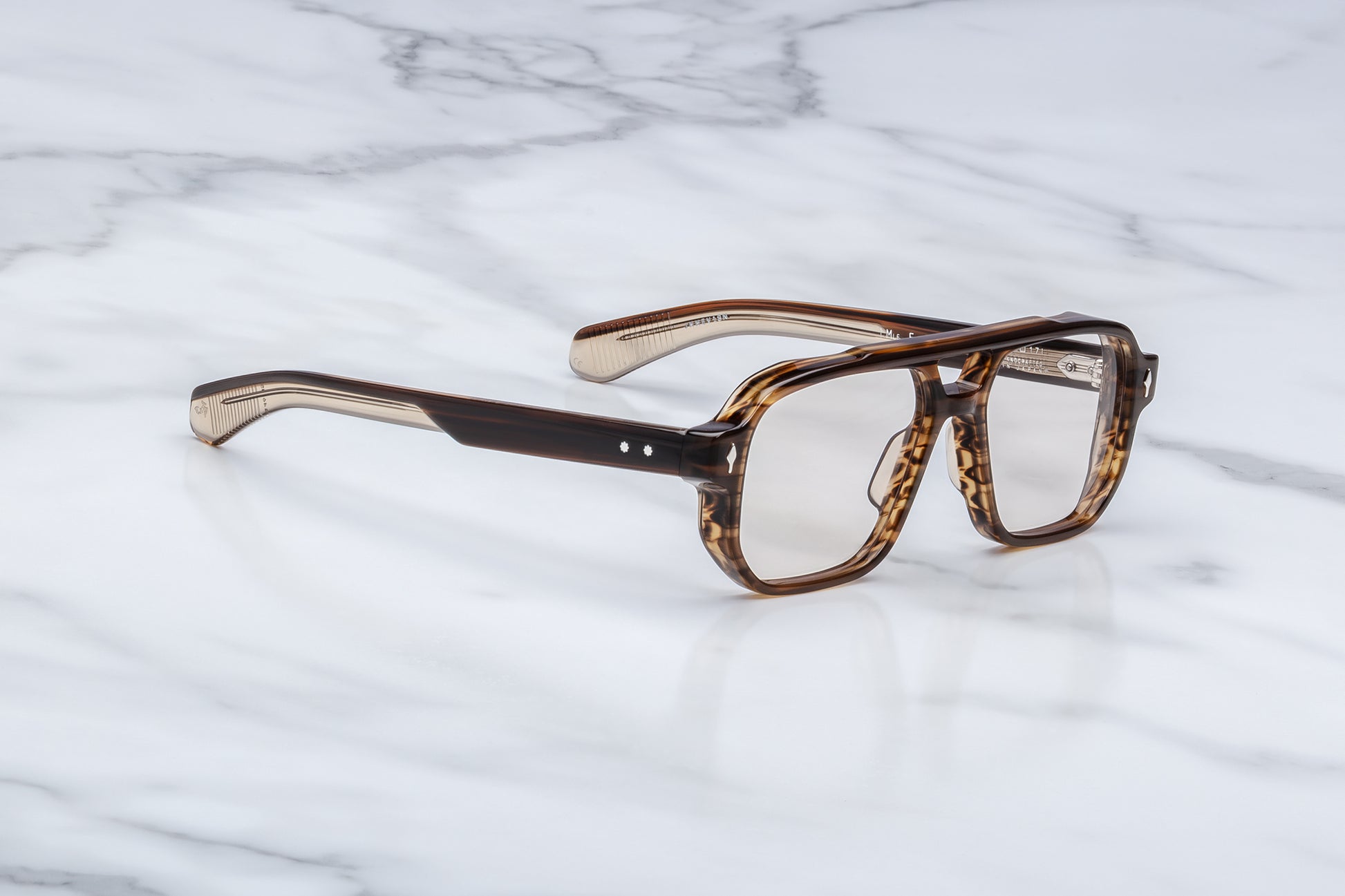Jacques Marie Mage Evans Eyeglasses Hazel JMMEVRX-18N Profile at Gazal Eyecare Roswell Atlanta