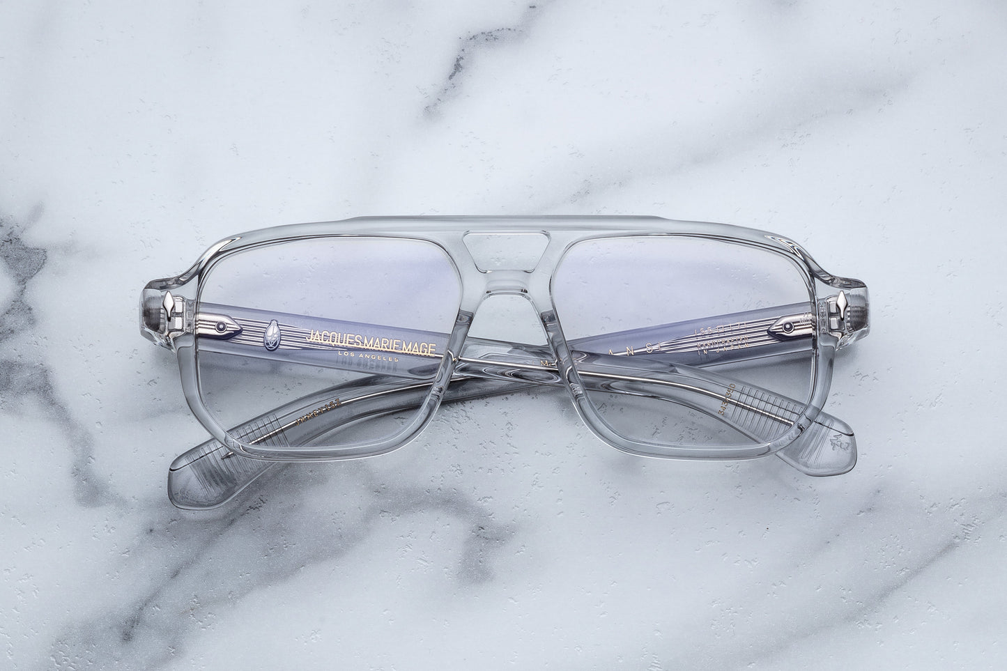 Jacques Marie Mage Evans Eyeglasses Sulfur JMMEVRX-15Z Front at Gazal Eyecare Roswell Atlanta