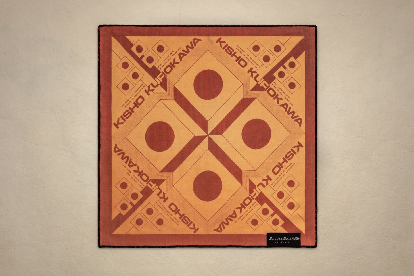 Jacques Marie Mage double-sided microfiber cleaning cloth depicting custom Kurokawa inspired artwork.