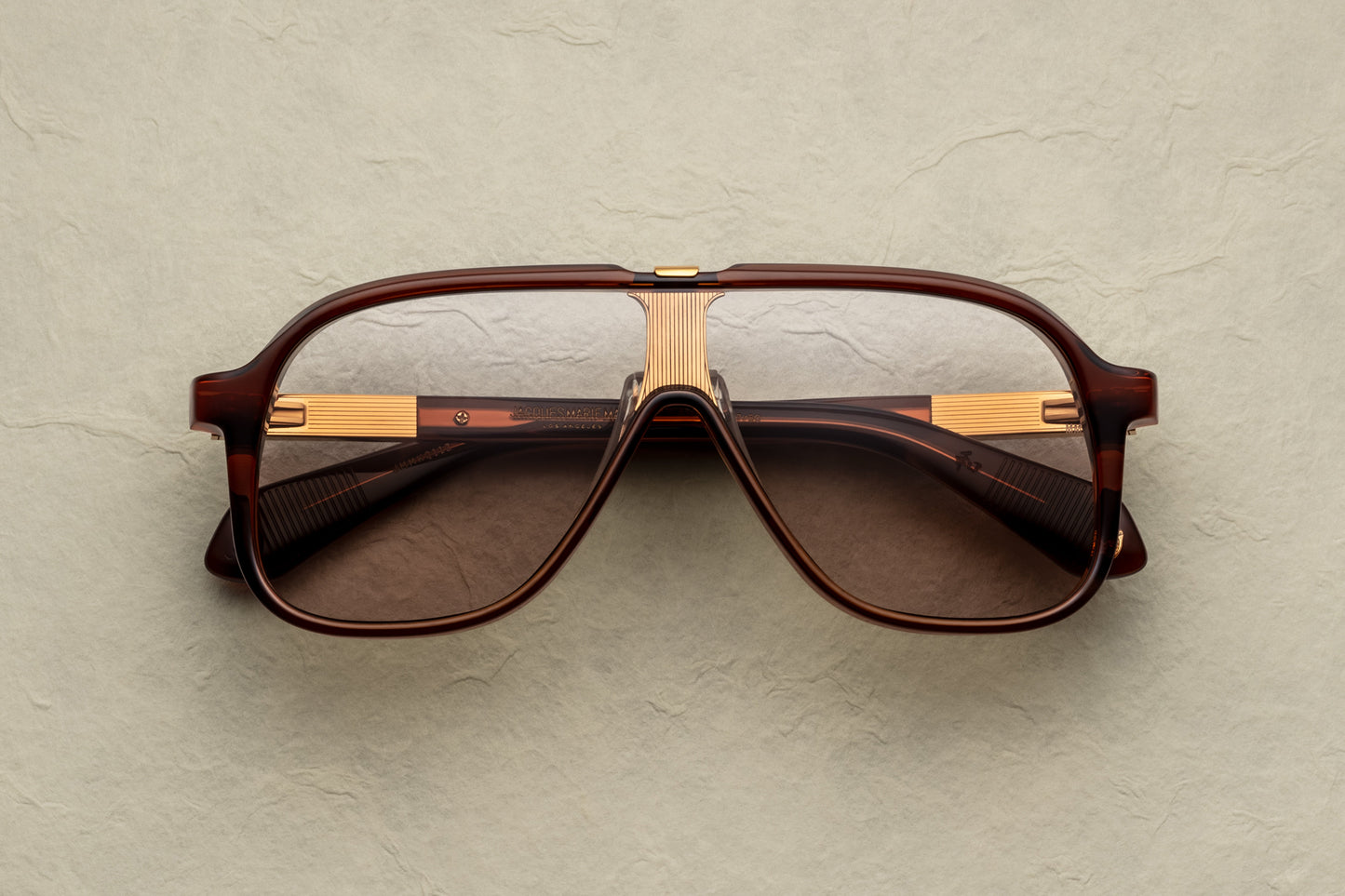 Jacques Marie Mage Kurokawa Sunglasses Kyosho Collection Teak JMMKQ-11Z Front