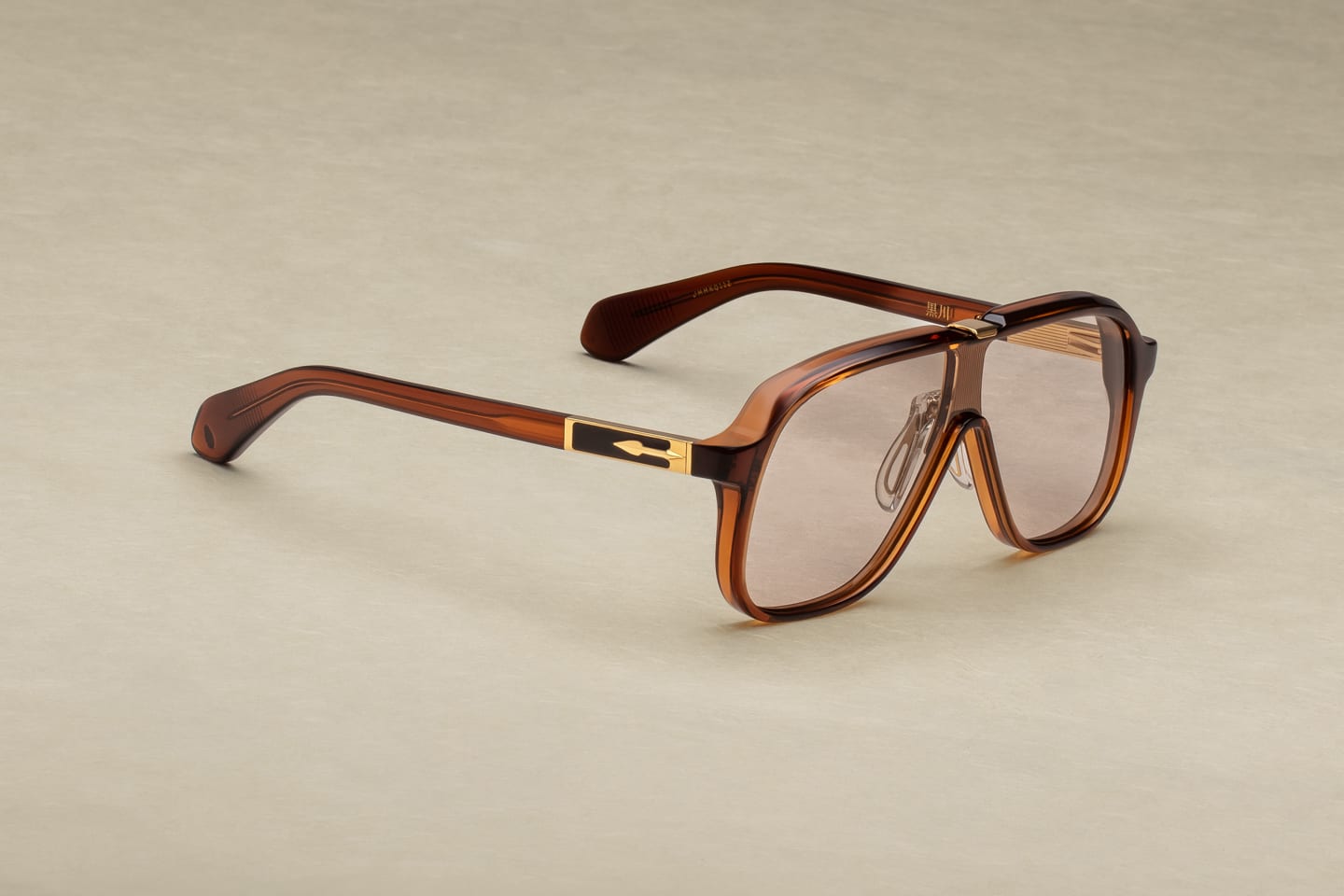 Jacques Marie Mage Kurokawa Sunglasses Kyosho Collection Teak JMMKQ-11Z Profile