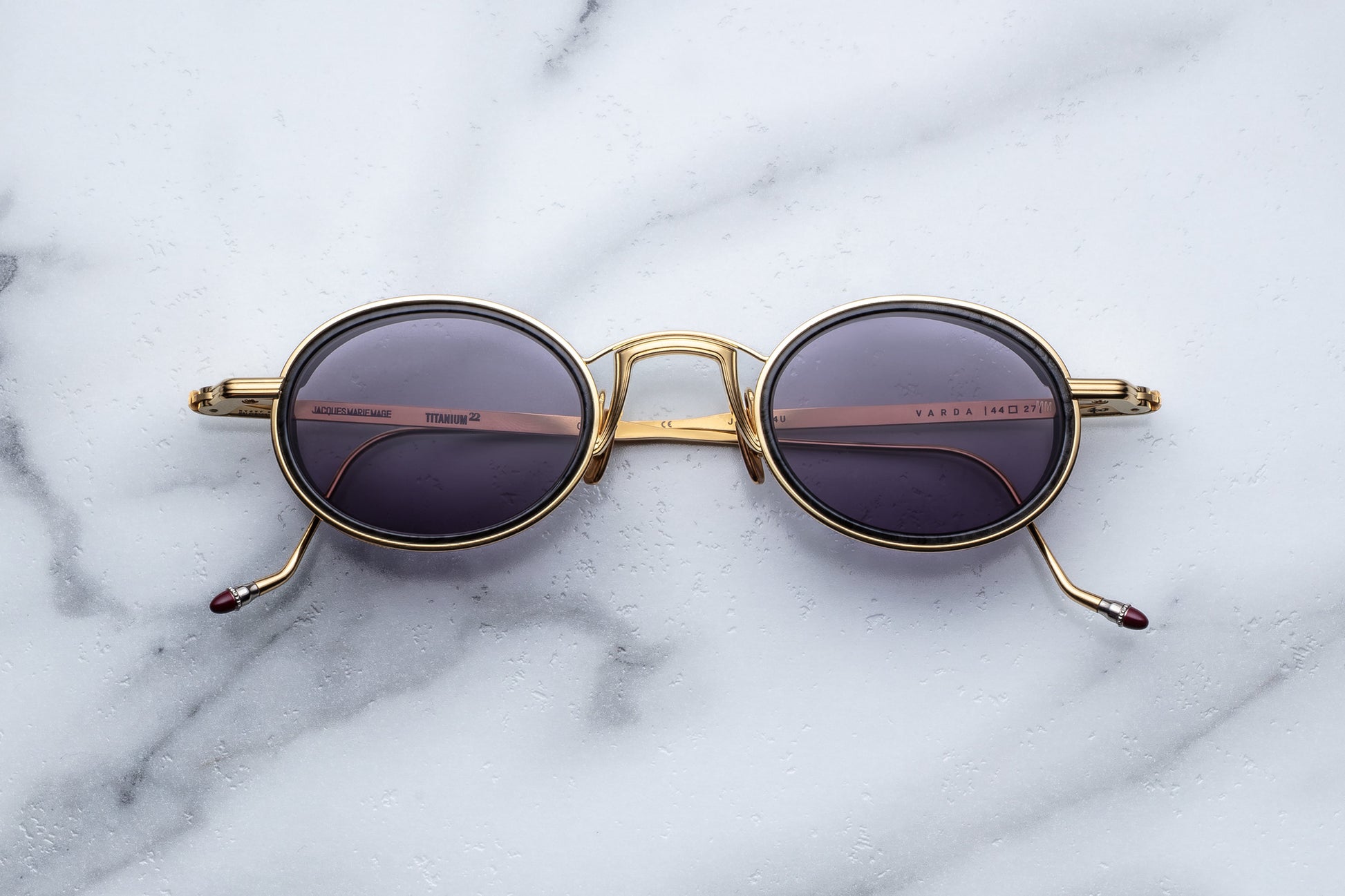 Jacques Marie Mage Varda Sunglasses Ebony JMMVD-14U Front at Gazal Eyecare Roswell Atlanta