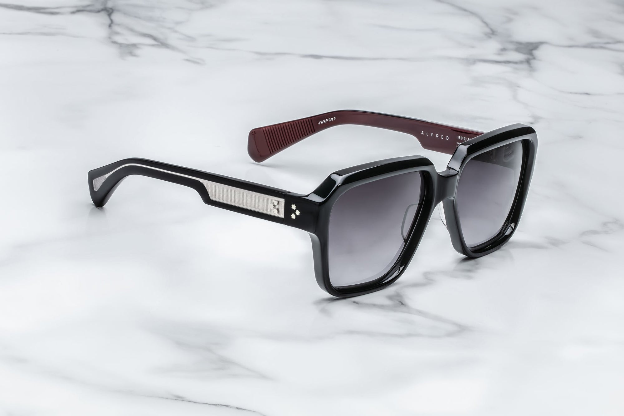 Jacques Marie Mage Alfred Sunglasses Bloodstone JMMFR-6P Profile Gazal