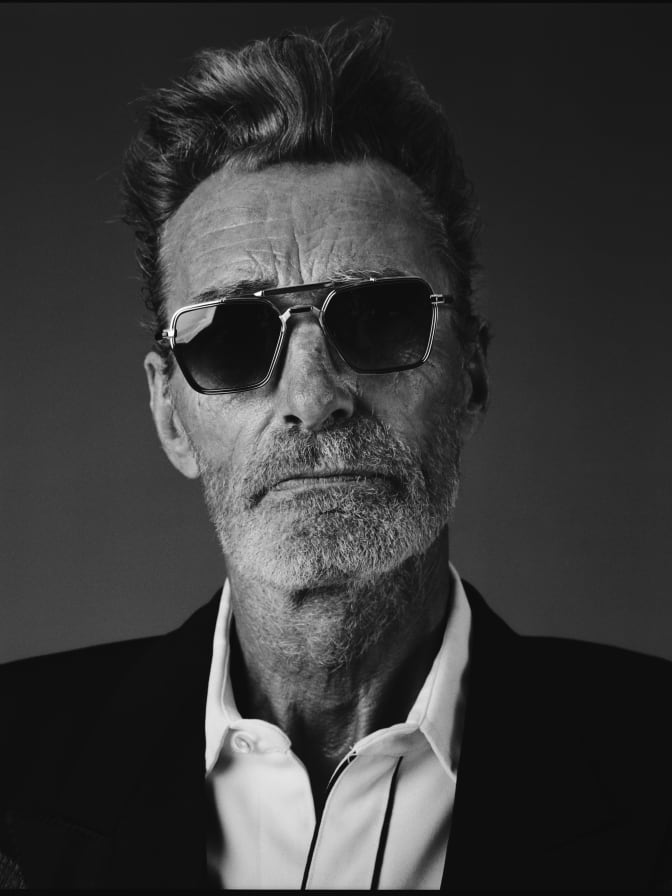 Jacques Marie Mage Commodore Sunglasses Model - Alternate View