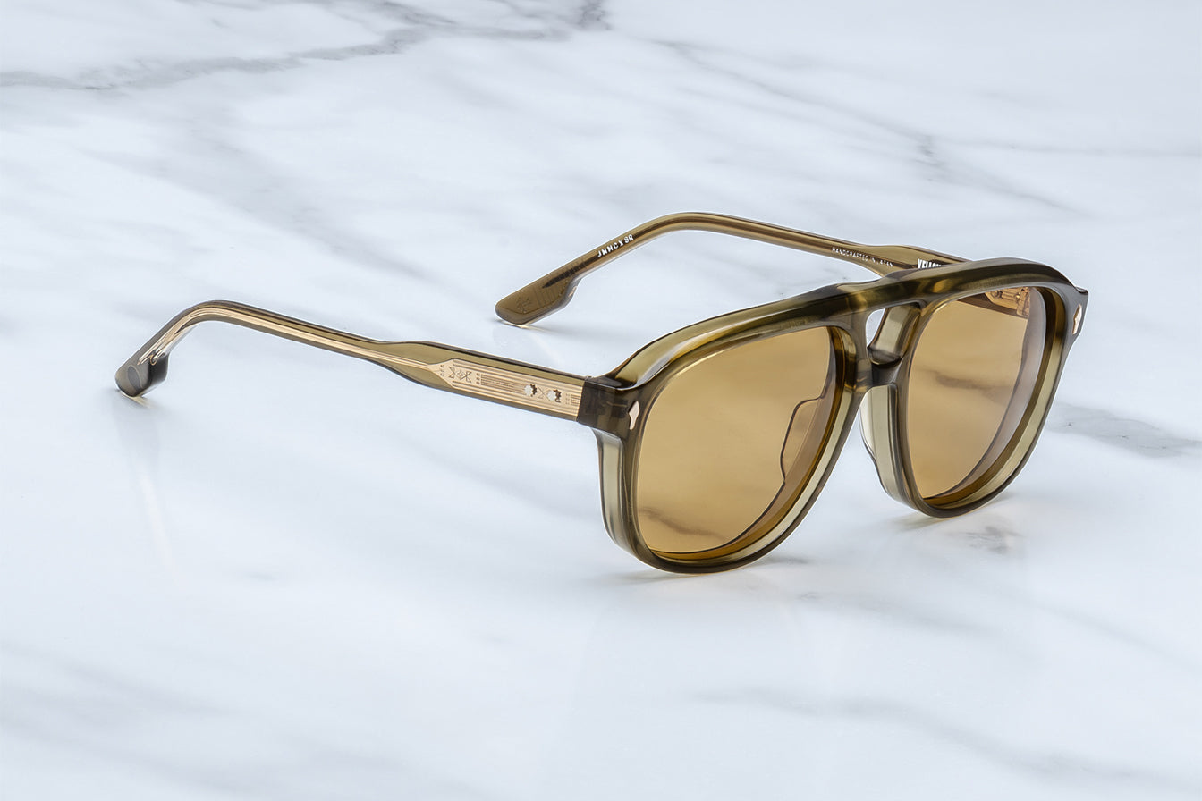 Jacques Marie Mage Cougar Yellowstone Forever VI Sunglasses Leonard Green Moss JMMCX-8R Profile
