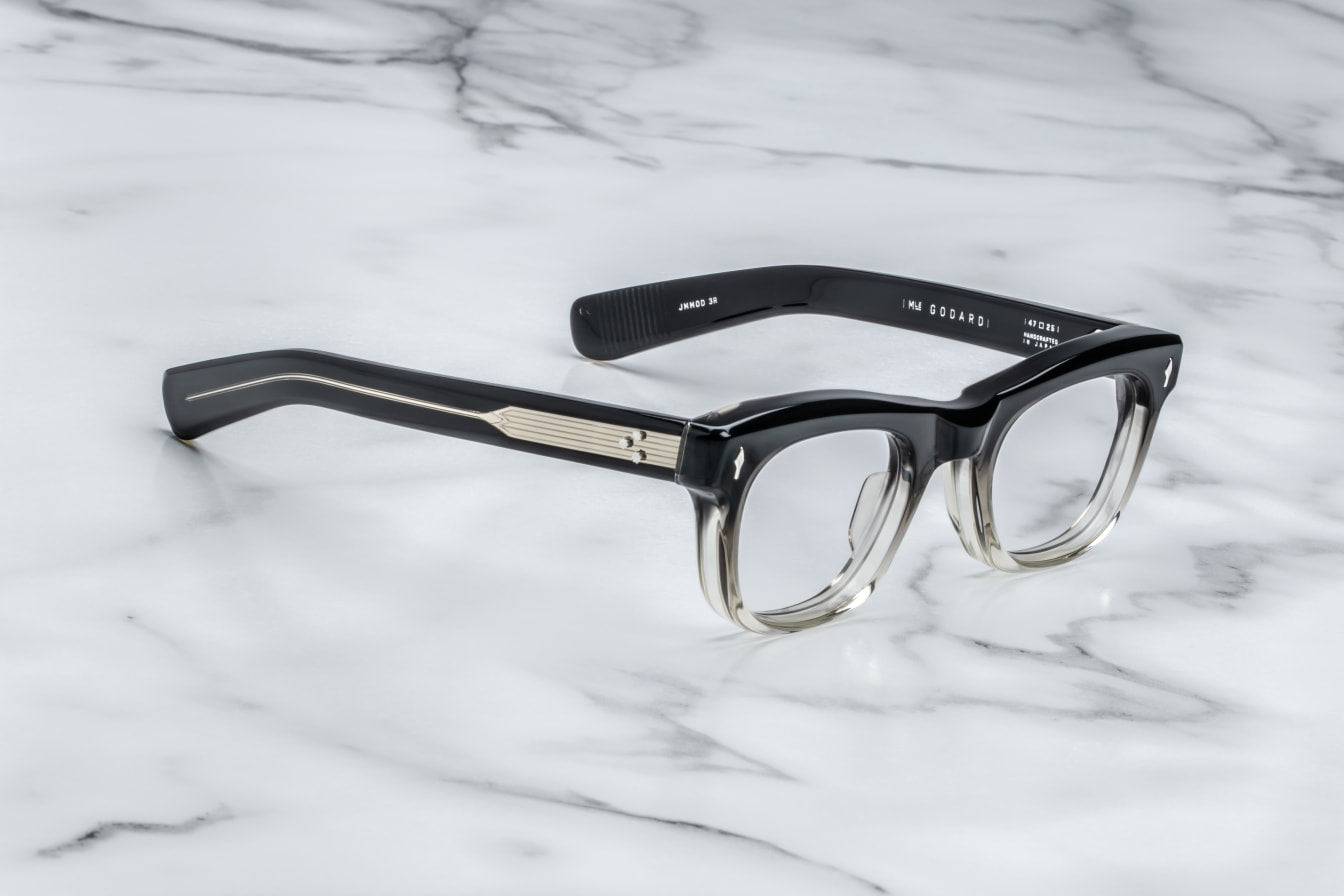 Jacques Marie Mage Godard Rx Eyeglasses Black Fade JMMODRX-3R Profile