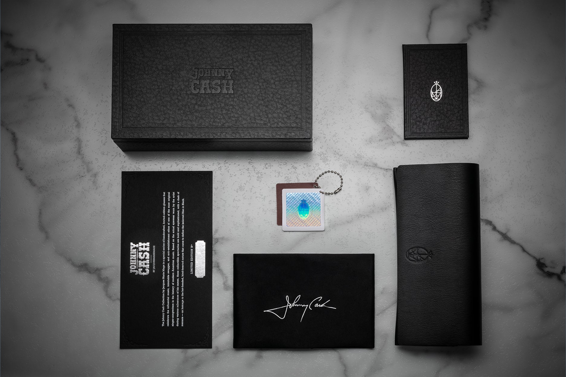 Jacques Marie Mage Jonny Cash Sunglasses Case and Accessories - Side Profile
