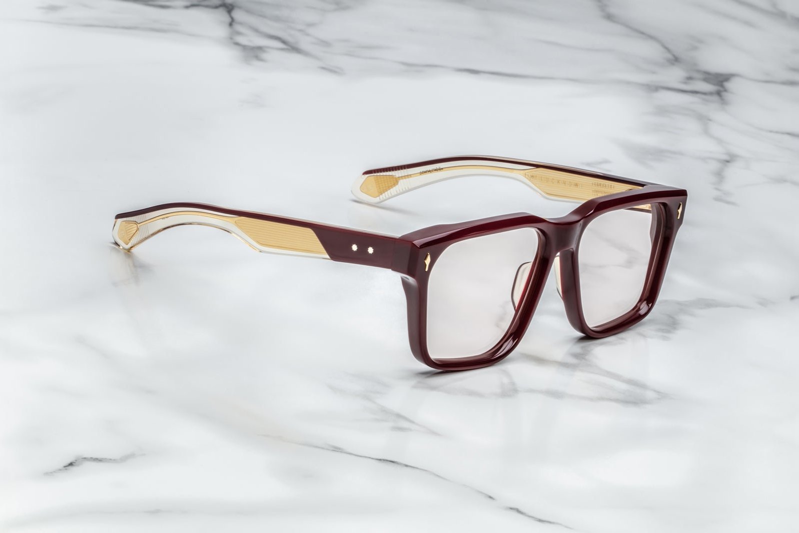 Three quarter profile view of Jacques Marie Mage Lucknow Eyeglasses in Reserve