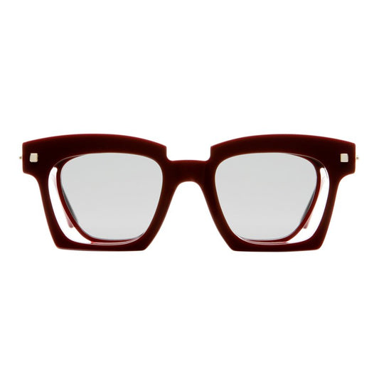 Kuboraum J9 Sunglasses Mask Bordeaux DR grey1 Front