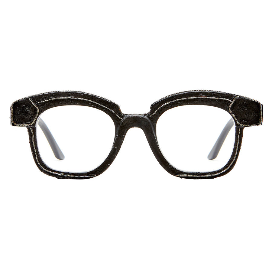 Kuboraum Mask K40 Eyeglasses Black Matt Silver Chain BM SI Front