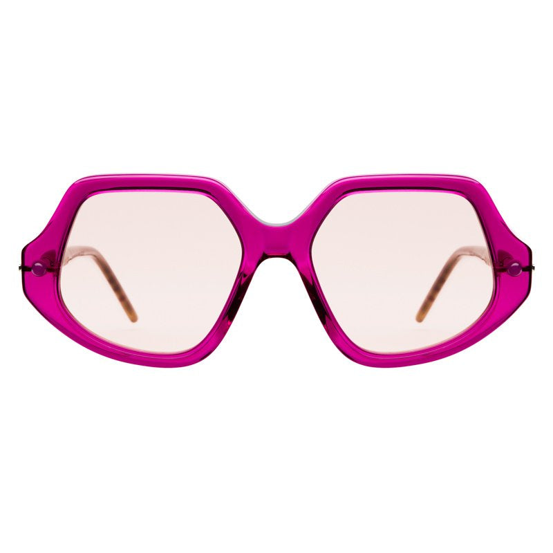 Kuboraum Mask P20 Sunglasses Transparent Cyclamen CY Front