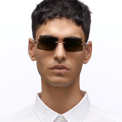 Kuboraum Mask P64 Sunglasses Bronze Havana Black Shine BZ HB Model - Alternate View