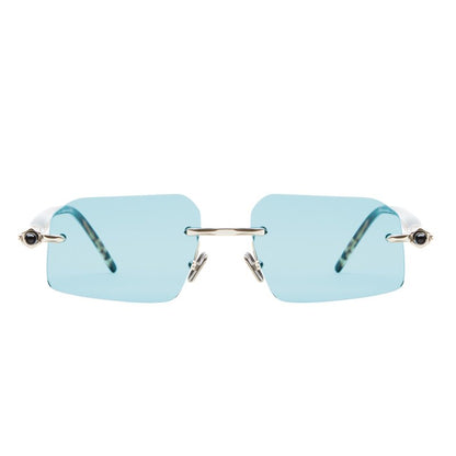 Kuboraum Mask P64 Sunglasses Light Gold Transparent Water Green Havana LG GH Front