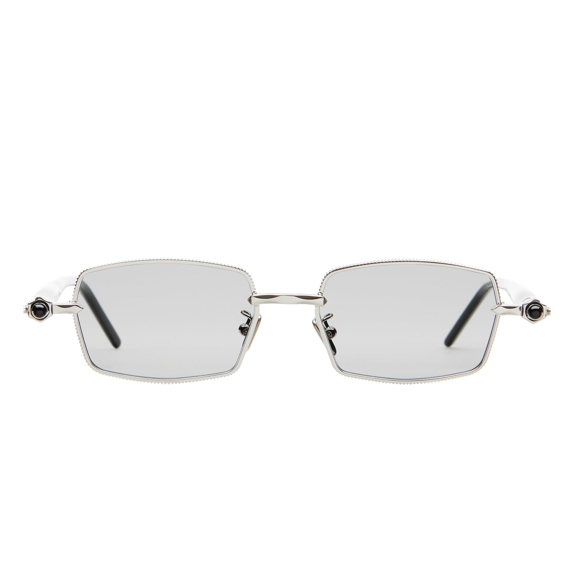 Kuboraum Mask P73 Sunglasses Silver Black Shine SIG Front