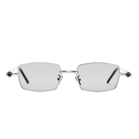 Kuboraum Mask P73 Sunglasses Silver Black Shine SIG Front
