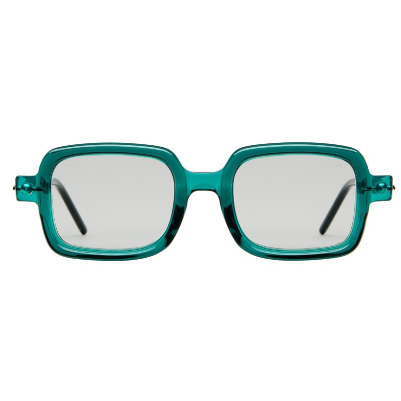 Kuboraum P2 Sunglasses Mask Translucent Musk Green HB grey1 Front