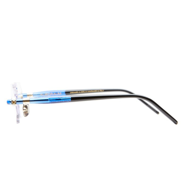 Kuboraum P63 Eyeglasses Optical Mask Light Gold Blue LG BL Profile