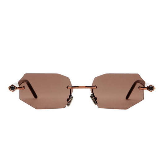 Kuboraum P63 Sunglasses Mask Bronze Havana Black Shine BZ HB brown Front