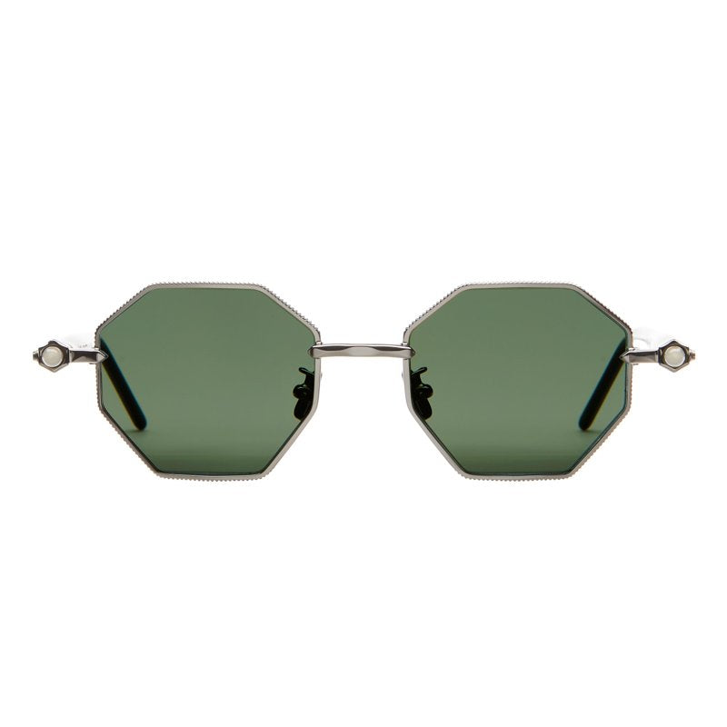 Kuboraum P74 Sunglasses Mask Black Matte Artichoke Black Shine BAR F green Front
