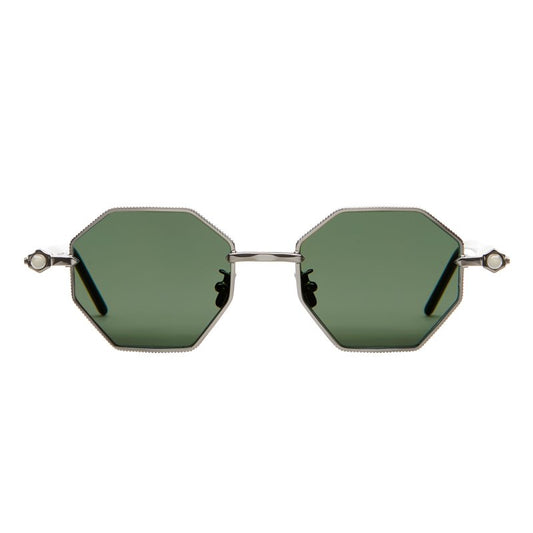 Kuboraum P74 Sunglasses Mask Black Matte Artichoke Black Shine BAR F green Front