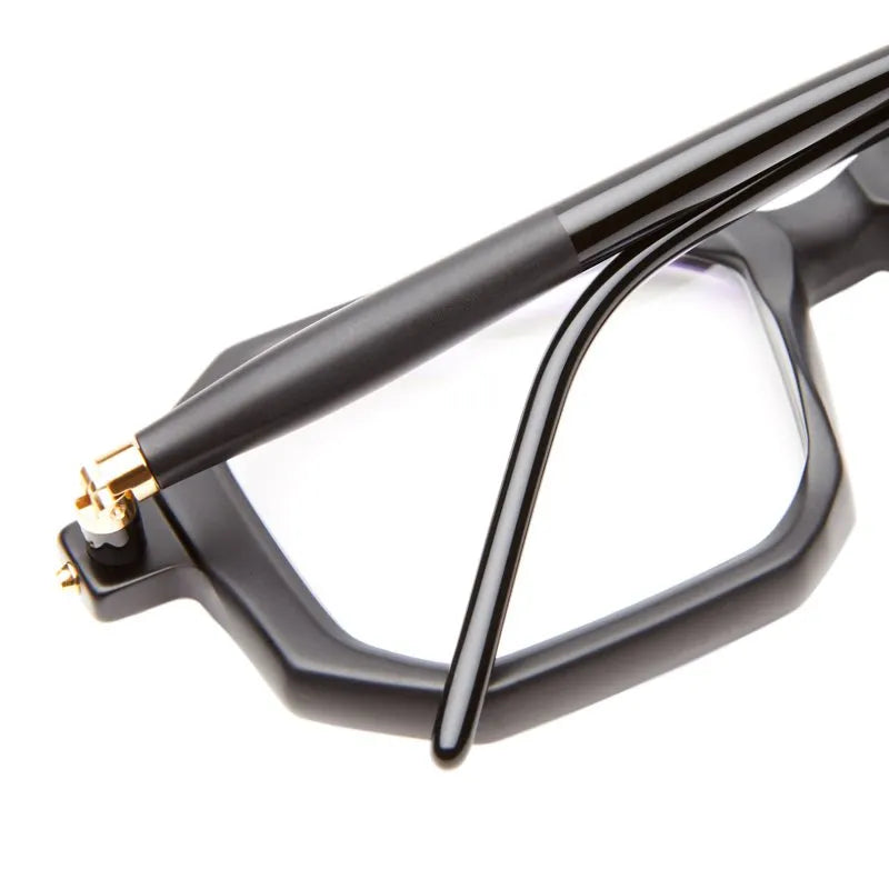 Kuboraum P8 Eyeglasses Optical Mask Black Matte Black Shine BMS Detail
