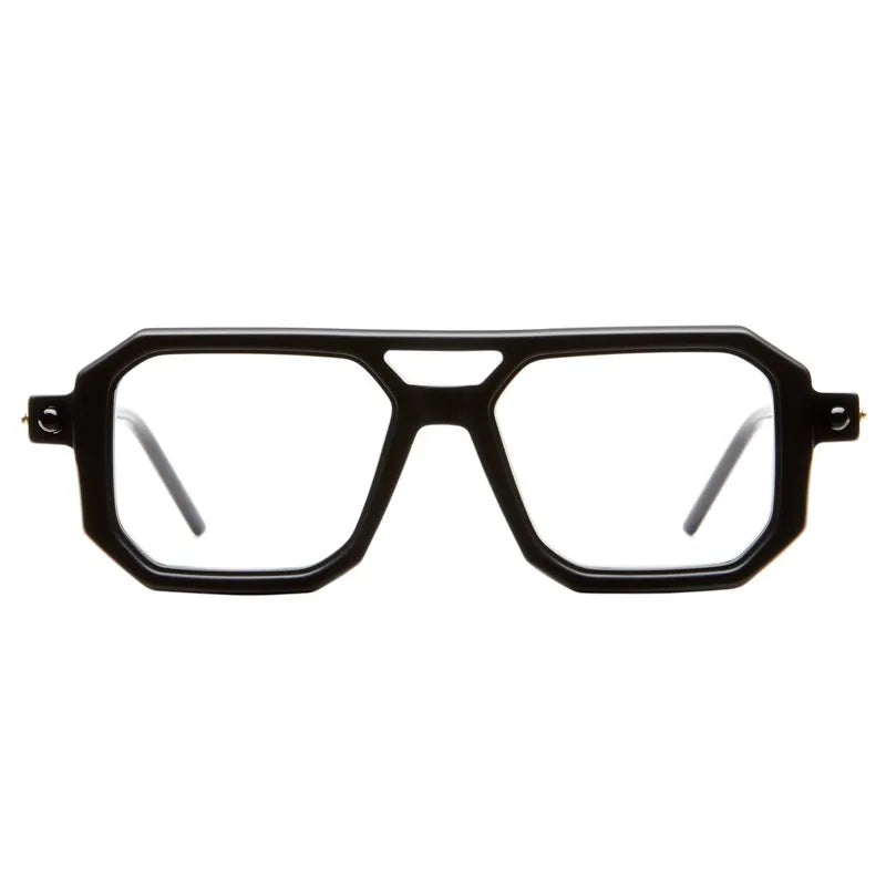 Kuboraum P8 Eyeglasses Optical Mask Black Matte Black Shine BMS Front