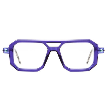 Kuboraum P8 Eyeglasses Optical Mask Blue Black Shine And Havana Grey BLUE Front