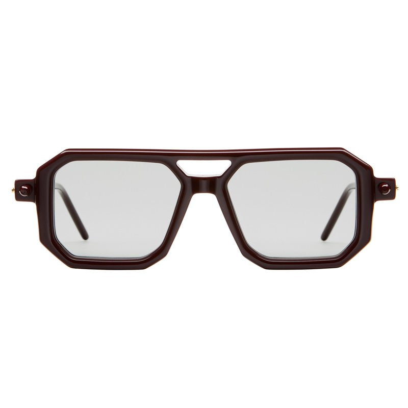 Kuboraum P8 Sunglasses Mask Dark Red Ivory DR grey1 Front