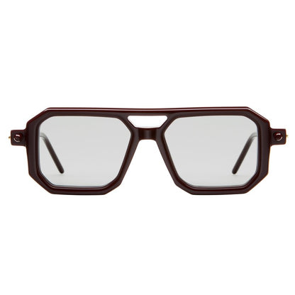 Kuboraum P8 Sunglasses Mask Dark Red Ivory DR grey1 Front