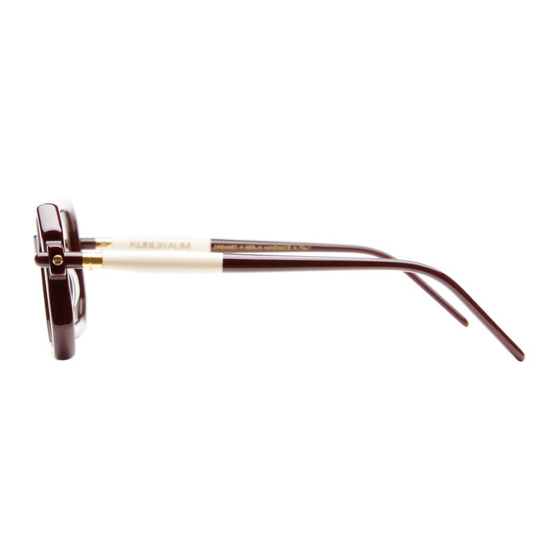 Kuboraum P8 Sunglasses Mask Dark Red Ivory DR grey1 Profile