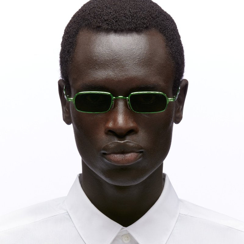 Kuboraum Z18 Sunglasses Mask Hamburger Bahnhof Metallic Acid Green HB F green Model