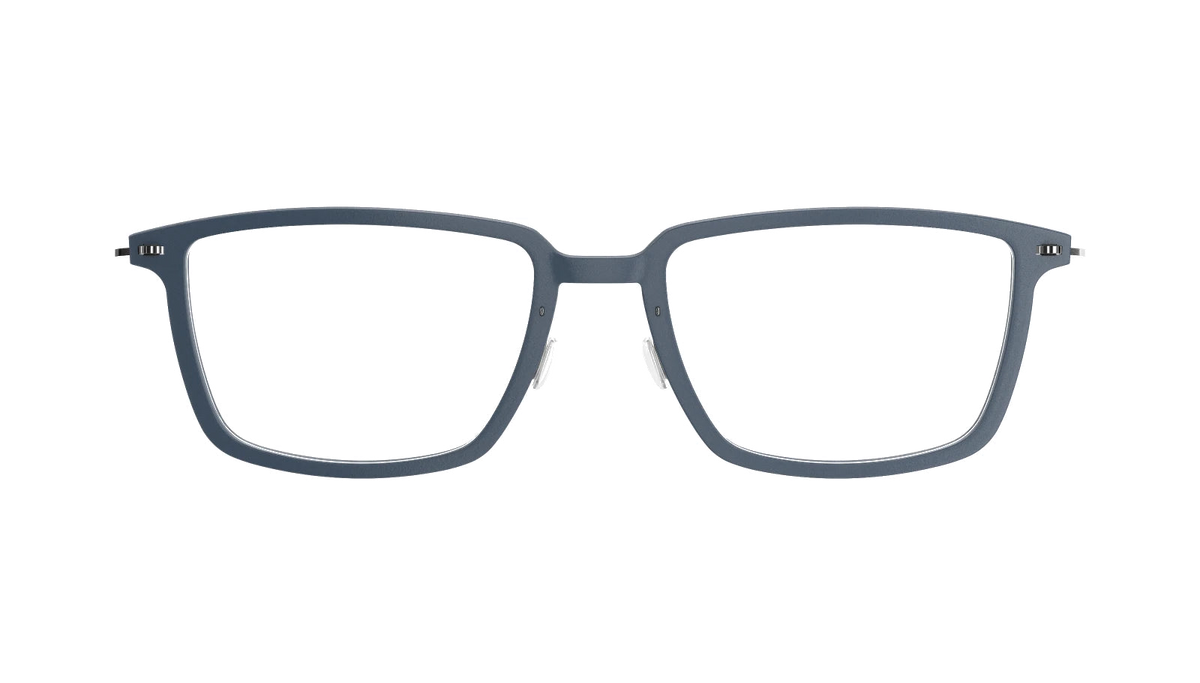 LINDBERG NOW Titanium 6630 eyeglasses, Navy & Silver — front view