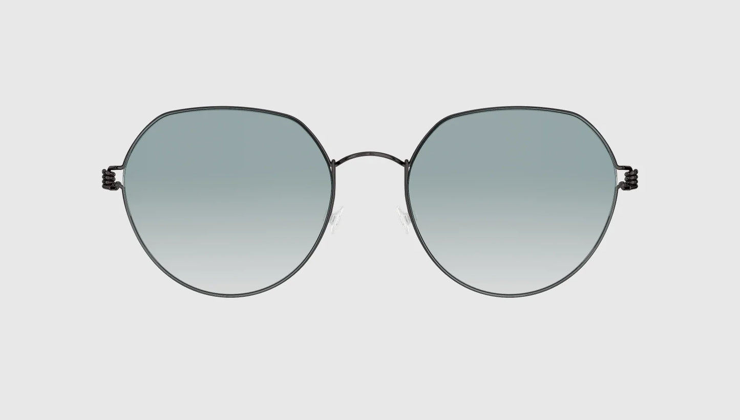 Lindberg AIR TITANIUM RIM EVAN - Black w/ Blue Gradient Tint Lens - PU9/SL97 - Front View