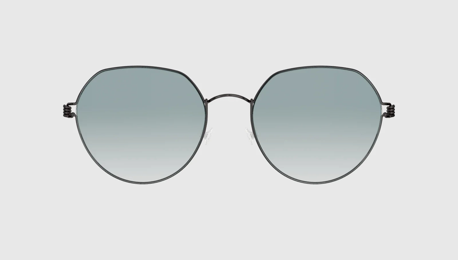 Lindberg AIR TITANIUM RIM EVAN - Black w/ Blue Gradient Tint Lens - PU9/SL97 - Front View