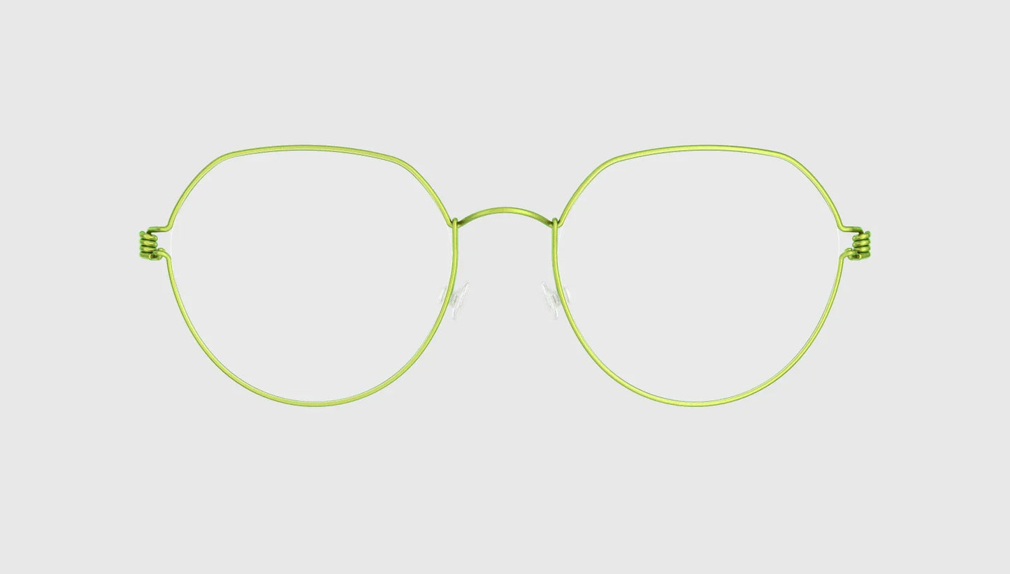 Lindberg AIR TITANIUM RIM EVAN - Polished Lime Green - 95 - Temple Detail