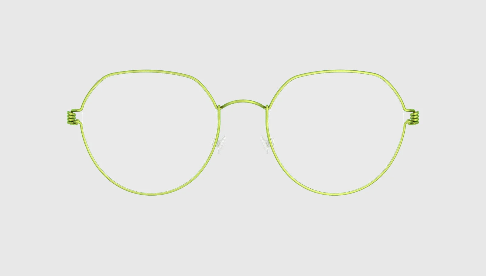 Lindberg AIR TITANIUM RIM EVAN - Polished Lime Green - 95 - Temple Detail
