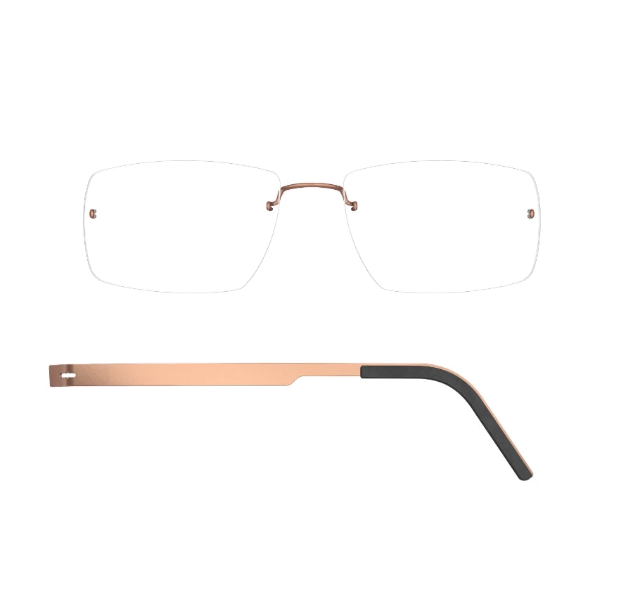 Lindberg Spirit Titanium Rimless Eyeglasses 2213 Temple 701 in Polished Brown