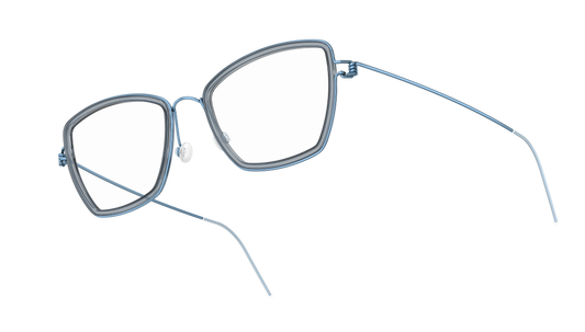 Lindberg Air Titanium Rim Karla Eyeglasses Light Blue Inner Rim Grey P20 Temple Basic P20 K290 Side