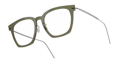 Lindberg NOW Titanium 6612 Eyeglasses Green Silver C11 Temple 804 P10 Side