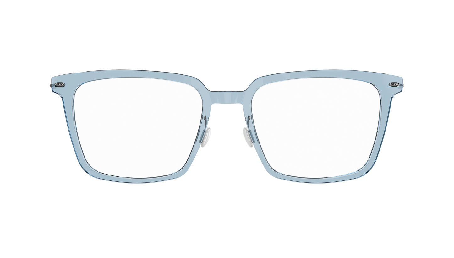 Lindberg NOW Titanium 6639 Eyeglasses Light Blue Polished Silver C08 Temple 804 P10 Front