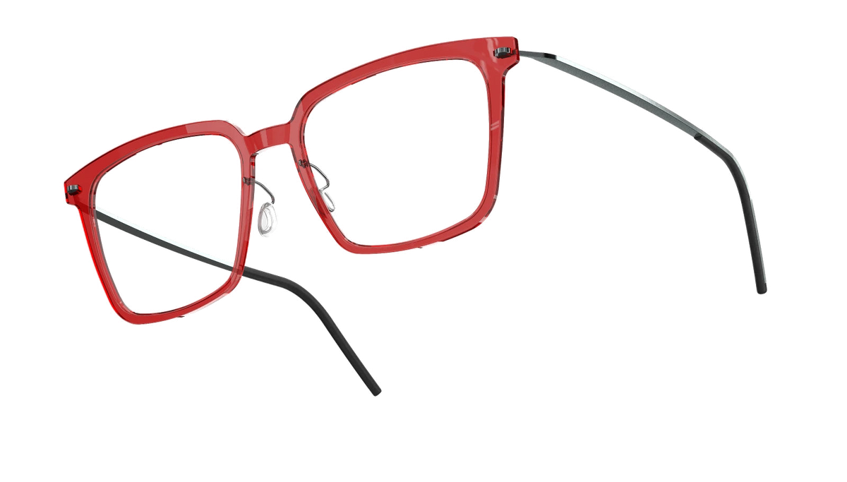 Lindberg NOW Titanium 6639 Eyeglasses Red Blue Silver C12 Temple 802 P30 Side