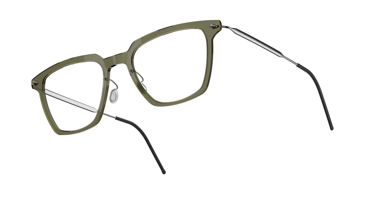 Lindberg NOW Titanium 6660 Eyeglasses Green Silver C11 P10 Profile