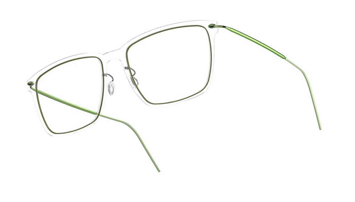 LINDBERG NOW Titanium 6505 eyeglasses, Green — temple detail